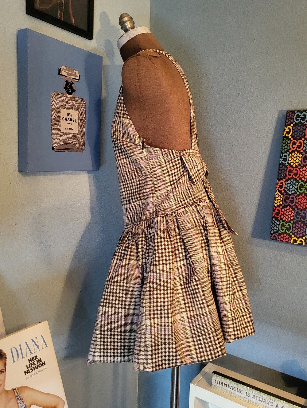 En Saison Charleigh Plaid Drop Waist Mini Dress - Picture 6 of 12